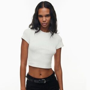 RIBBED WAIST T-SHIRT